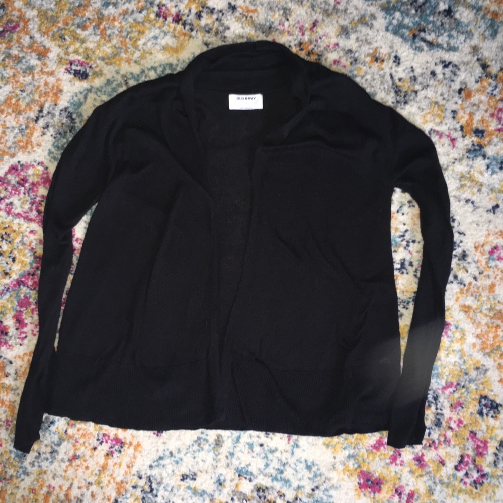 Old navy  black Shawl-Collar Open-Front Sweater